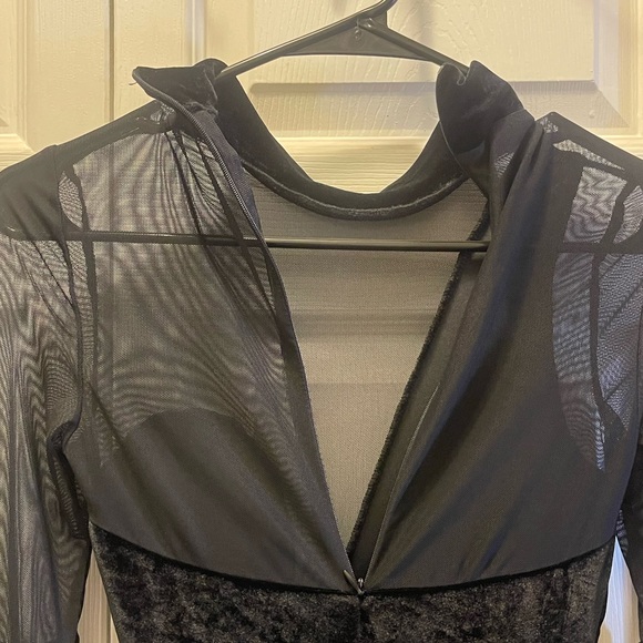 Velvet Mesh JumpSuit- Black- Women’s Small - Picture 9 of 11